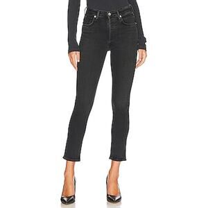 Citizens Of Humanity 'Charlotte' Black High Rise Straight Denim Jean Size 28